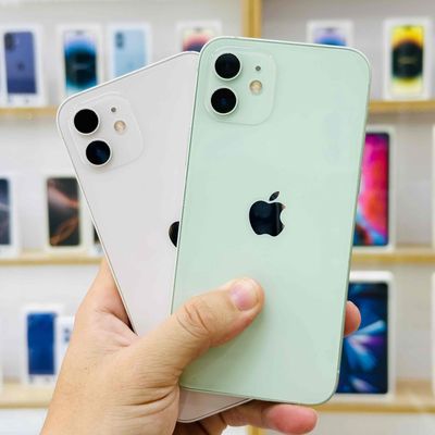 🍎12 THƯỜNG XANH-TRẮNG 128GB QTẾ ĐẸP99% PIN91-100%