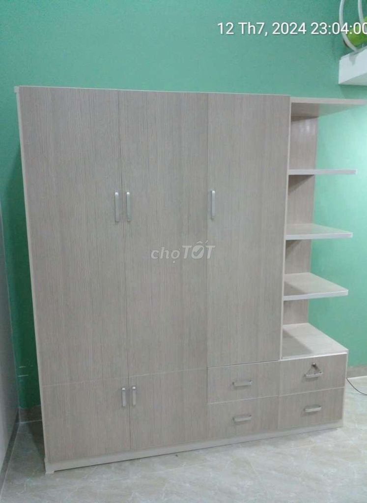 TỦ NHỰA ĐÀI LOAN 3 CÁNH 1 KỆ MÀU VÂN GỖ SỒI . Mua bán Tủ, kệ gia đình tại Huyện Hóc Môn Tp Hồ Chí Minh được đăng bởi Tủ nhựa đài loan hoàng quân hình 1