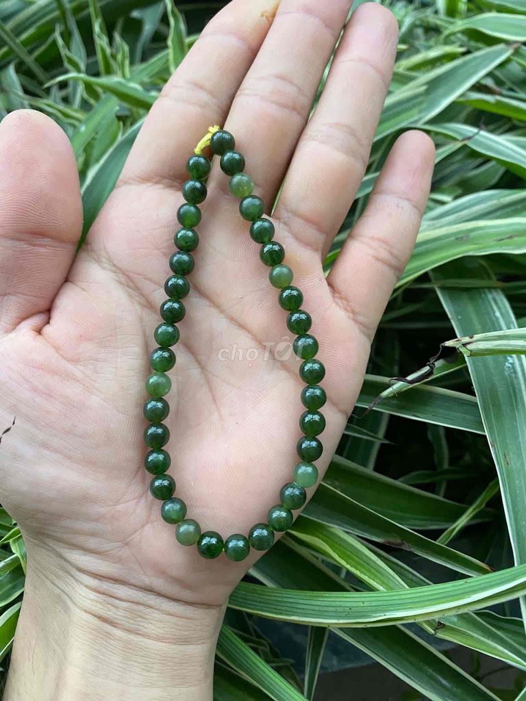 Vòng tay Ngọc Nephrite Xanh lá. Mua bán Phụ kiện thời trang khác tại Huyện Đan Phượng Hà Nội được đăng bởi Quynhh hình 1