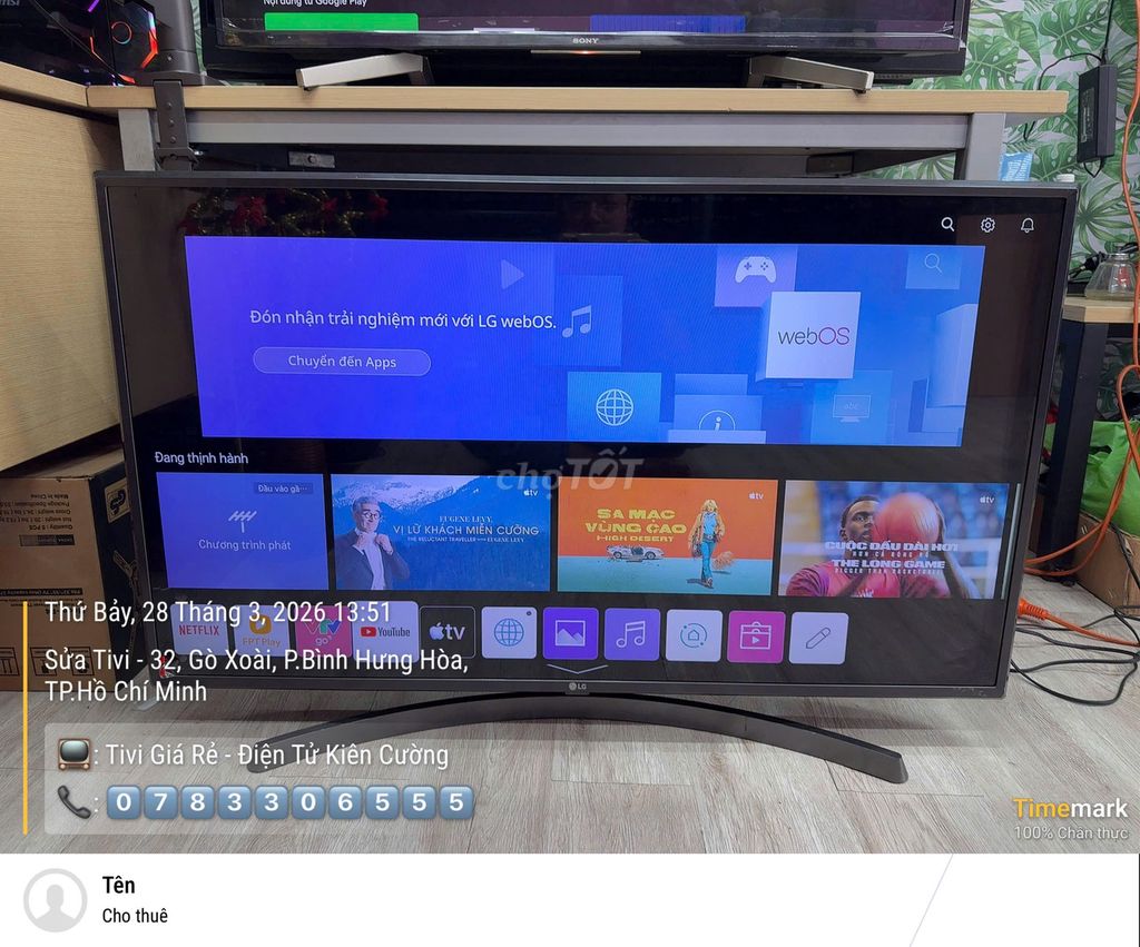 Tivi LG 43 Inch Màn Hình 4K Nguyên seal Nilong. Mua bán Tivi, Âm thanh tại Quận Bình Tân Tp Hồ Chí Minh được đăng bởi Điện Tử Kiên Cường hình 1