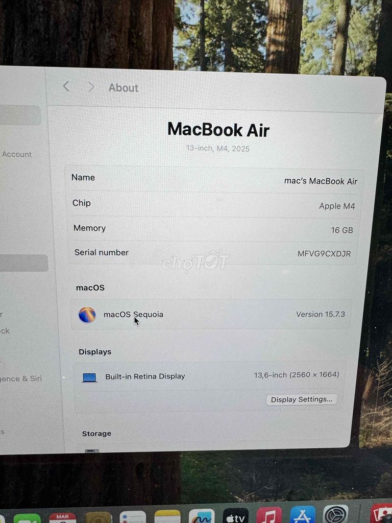 Apple MacBook Air M4 16GB/256GB Bạc. Mua bán Laptop tại Quận Đống Đa Hà Nội được đăng bởi Lê Khuyến hình 1