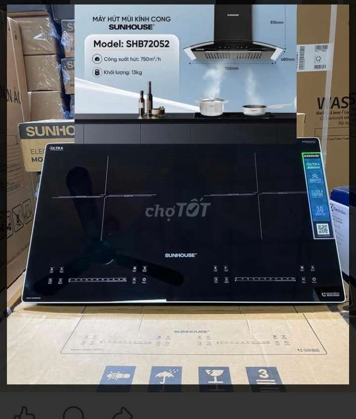 Bếp từ đôi Sunhouse SHB72052 Đen. Mua bán Bếp, lò, đồ điện nhà bếp tại Quận Cẩm Lệ Đà Nẵng được đăng bởi Trà My hình 1