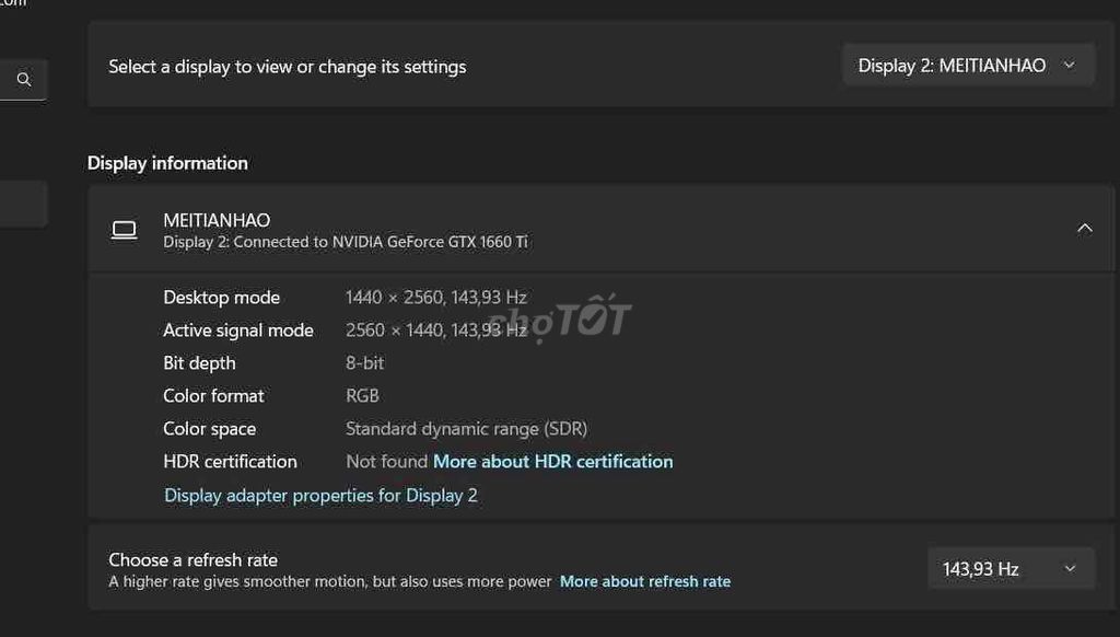 pas màn 16 in 144hz. Mua bán Phụ kiện (Màn hình, Chuột...) tại Thành phố Huế Thừa Thiên Huế được đăng bởi Trần Linh hình 1