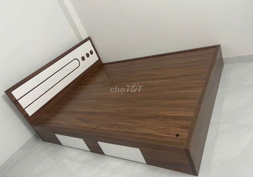 Giường ngủ Gỗ MDF Nâu Trắng 2 hộp kéo. Mua bán Giường, chăn ga gối nệm tại Thành phố Biên Hòa Đồng Nai được đăng bởi Phương hoa hình 1