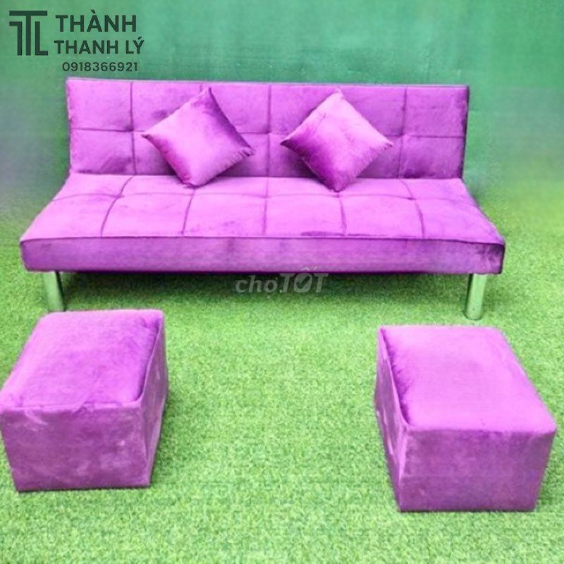 Ghế Sofa Giường Khung Kim Loại Đẹp 99%. Mua bán Bàn ghế tại Quận Bình Thạnh Tp Hồ Chí Minh được đăng bởi Thành Thanh Lý  hình 1