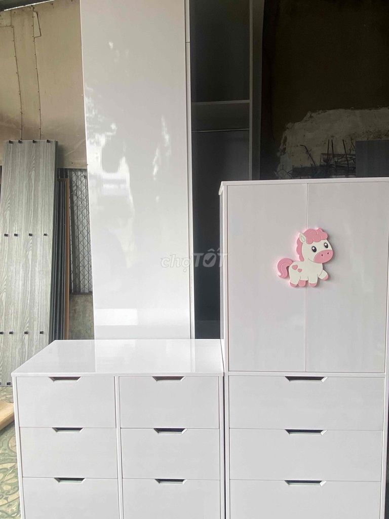 Tủ trẻ em  nhựa đài loan Trắng. Mua bán Tủ, kệ gia đình tại Thành phố Long Xuyên An Giang được đăng bởi Nội Thất Long Xuyên  hình 1