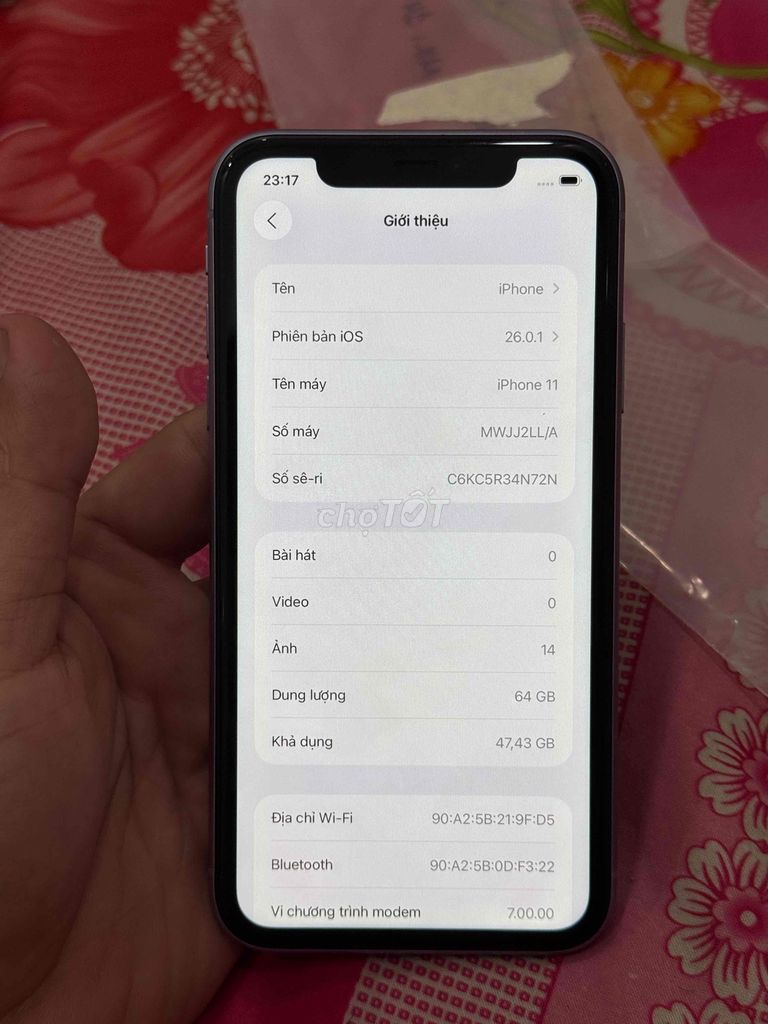 Apple iPhone 11 64GB Tím Đã dùng. Mua bán Điện thoại tại Thành phố Thuận An Bình Dương được đăng bởi Trung Apple hình 1