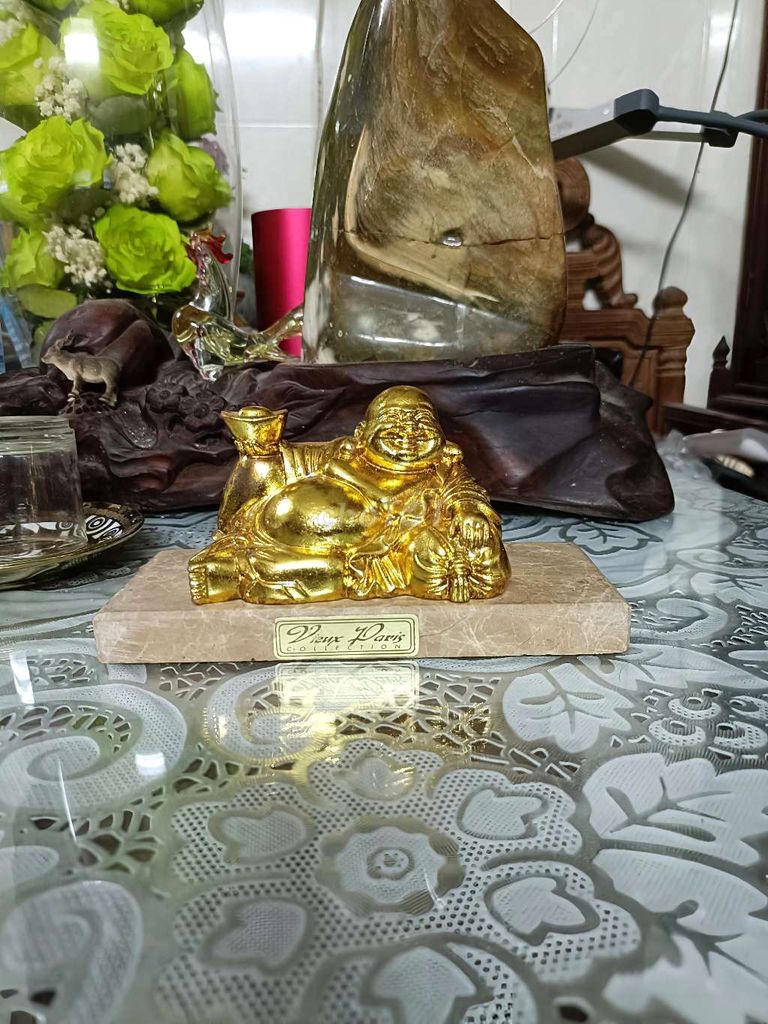 Tượng Phật Di Lặc Kim loại mạ vàng. Mua bán Đồ sưu tầm, đồ cổ tại Quận Hoàng Mai Hà Nội được đăng bởi Xtung hình 1
