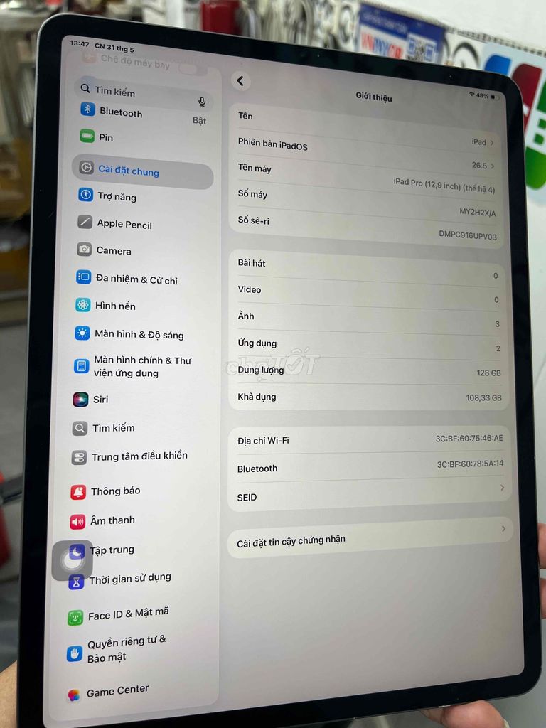 Apple iPad Pr***GB Xám. Mua bán Máy tính bảng tại Huyện Long Thành Đồng Nai được đăng bởi Gia Khang hình 1