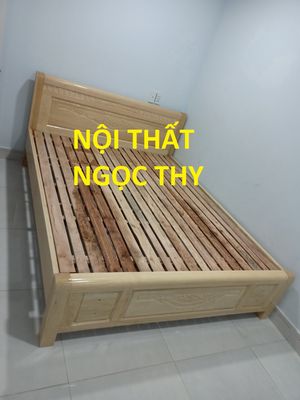 miễn ship -ráp giường gỗ sồi tự nhiên - đủ size