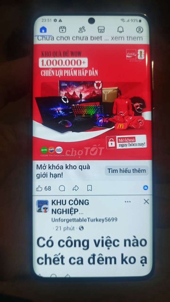 Samsung Galaxy S20 Plus 2 sim 128GB Xám. Mua bán Điện thoại tại Huyện Cẩm Mỹ Đồng Nai được đăng bởi Ngọc Sơn hình 1