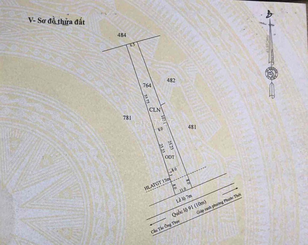 Chính Chủ Bán Đất Mặt Tiền QL91 (thổ cư 200m2)