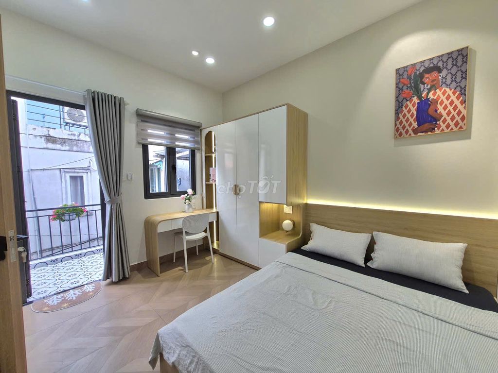 Nhà Đẹp Nguyễn Văn Đậu, 3Tầng 4PN(có PN trệt) 40m2, gia 5.75ty
