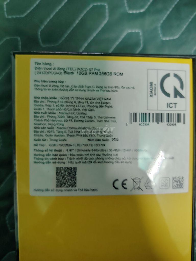 POCO X7 Pro Ram 12/256GB Đen mới nguyên seal. Mua bán Điện thoại tại Quận 7 Tp Hồ Chí Minh được đăng bởi Son hình 1