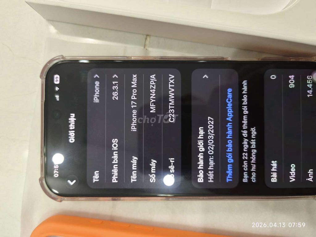 iPhone 17 Pro Max Cam Đã qua sử dụng. Mua bán Điện thoại tại Quận Cái Răng Cần Thơ được đăng bởi Đỗ văn thanh hình 1