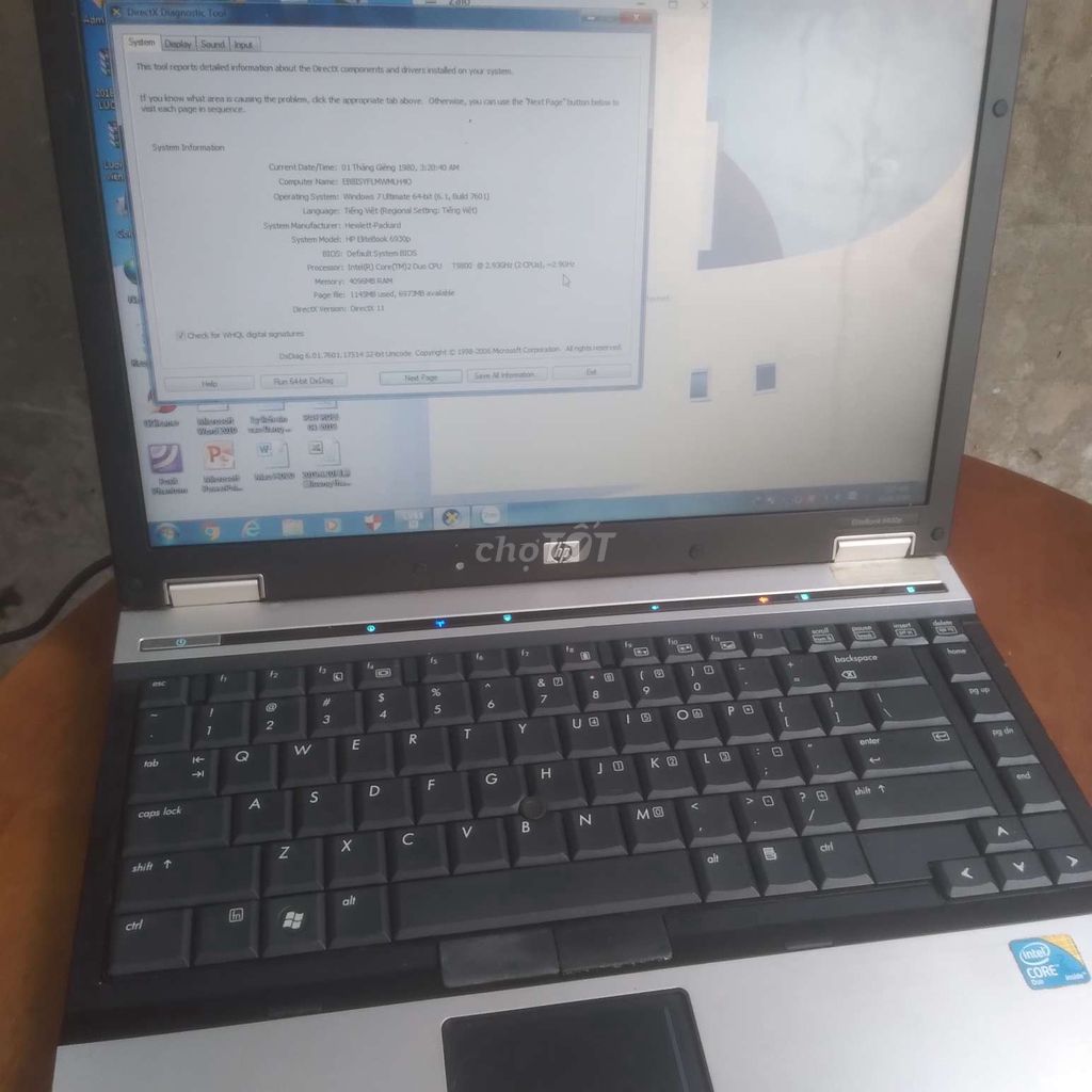 HP EliteBook 6930p t9800 ram 4g hdd 250g đẹp!. Mua bán Laptop tại Huyện Hóc Môn Tp Hồ Chí Minh được đăng bởi Thanh Bình hình 1