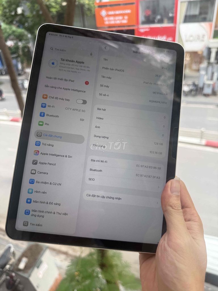 Apple iPad Air M3 128GB Vàng Ánh Sao Wi-Fi. Mua bán Máy tính bảng tại Quận Đống Đa Hà Nội được đăng bởi CITYAPPLE hình 1