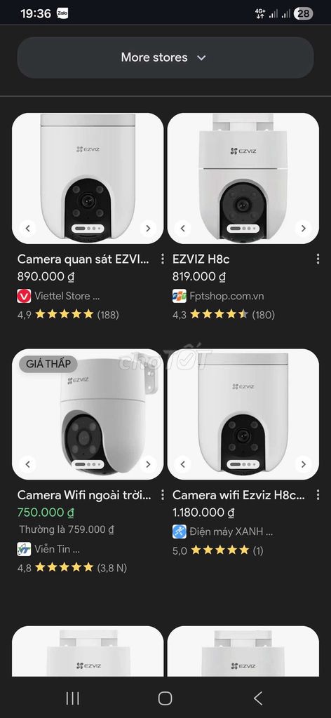 Camera EZVIZ H8c Trắng. Mua bán Máy ảnh, Máy quay tại Huyện Hóc Môn Tp Hồ Chí Minh được đăng bởi Chính Camera Thanh Lý Rẻ hình 1