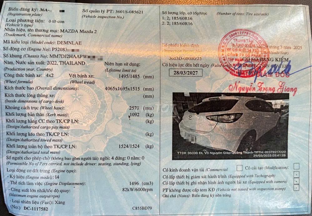 Mazda 2 2022 Sport Luxury 60828 km. Mua bán Ô tô tại Huyện Quảng Xương Thanh Hóa được đăng bởi Bùi Tuấn hình 10