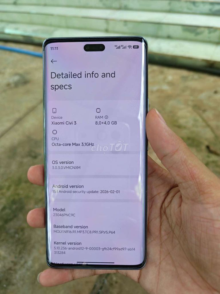 Xiaomi Civi 3 8GB/256GB Xám Dimensity 8200 Ultra. Mua bán Điện thoại tại Huyện Định Quán Đồng Nai được đăng bởi hưng hình 1