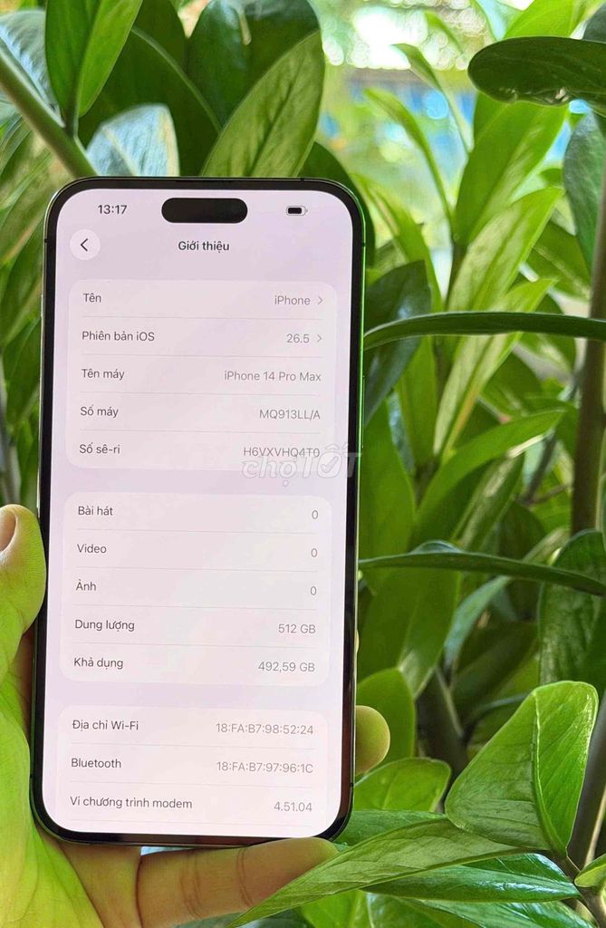 Apple iPhone 14 Pro Max 512GB Tím Mỹ 98%. Mua bán Điện thoại tại Quận Ngũ Hành Sơn Đà Nẵng được đăng bởi ttttt hình 1