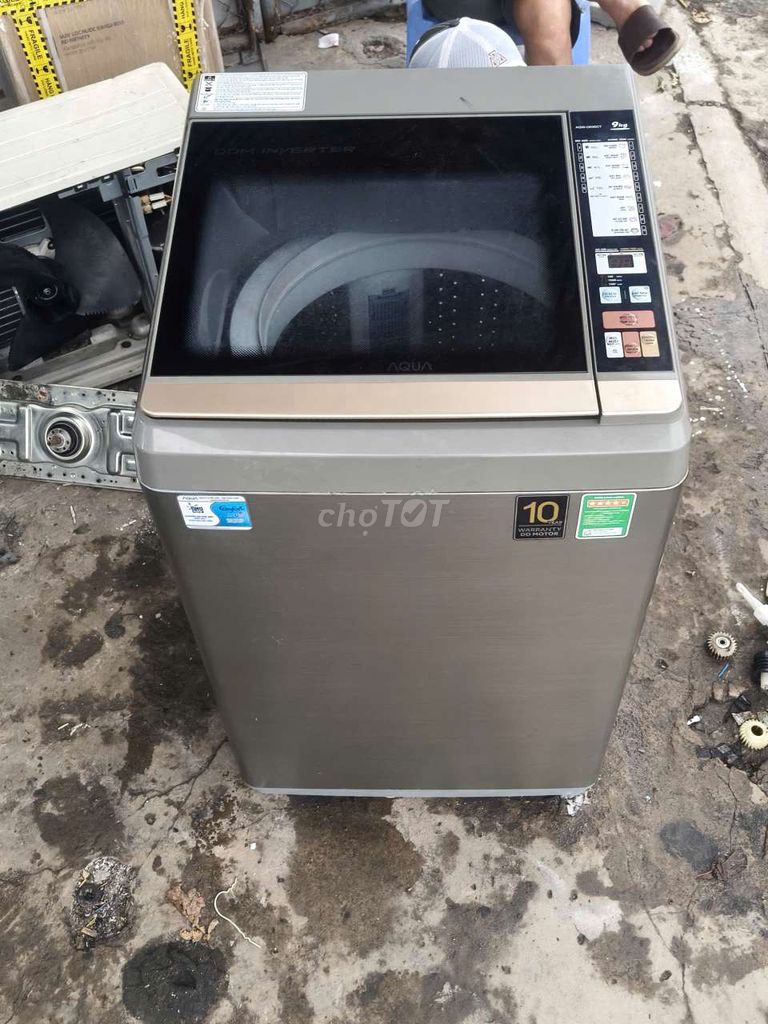 Máy giặt Aqua 9kg Inverter Xám. Mua bán Máy giặt tại Thành phố Sóc Trăng Sóc Trăng được đăng bởi Trung Nghĩa hình 1