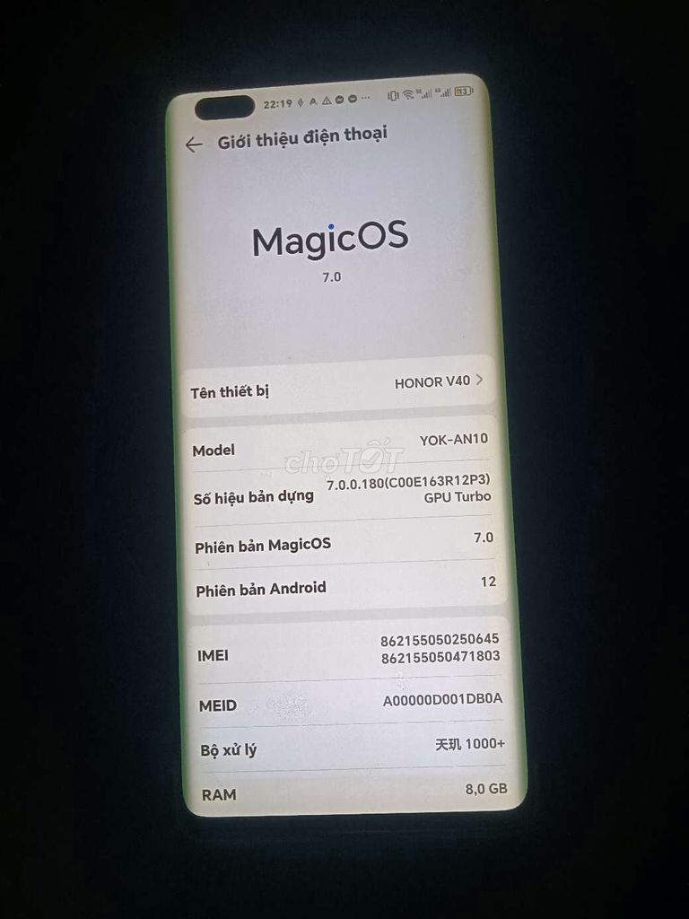 honor v40 .5g mạnh mẽ . Mua bán Điện thoại tại Huyện Vũng Liêm Vĩnh Long được đăng bởi trí  hình 1