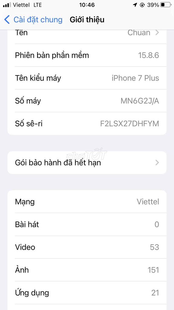 Apple iPhone 7 Plus 128GB Đã dùng. Mua bán Điện thoại tại Quận Sơn Trà Đà Nẵng được đăng bởi Đỗ Quang Chuẩn  hình 1