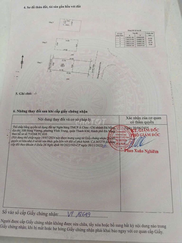 Трехэтажный дом рядом с рынком Куан Нам