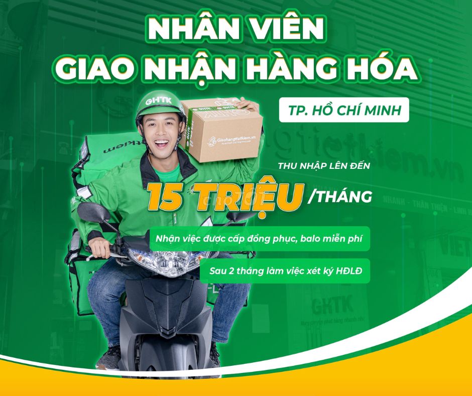 [HCM] Tuyển Dụng Shipper Không Yêu Cầu Kinh Nghiệm