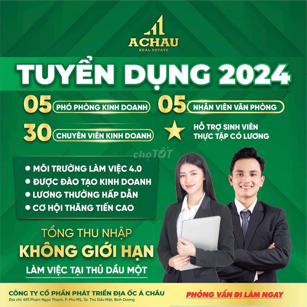 ĐỊA ỐC Á CHÂU TUYỂN DỤNG CUỐI NĂM 2024