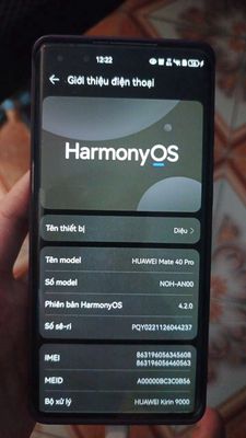 Huawei Mate 40 Pro 256GB màu đa sắc 