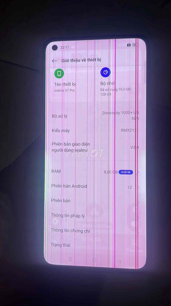 Realme X7 Pro 8GB/128GB sọc màn chữa cháy tốt. Mua bán Điện thoại tại Quận 12 Tp Hồ Chí Minh được đăng bởi anh tâm hình 1