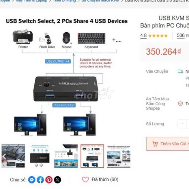 Bộ chia USB KVM. Mua bán Phụ kiện (Màn hình, Chuột...) tại Thành phố Dĩ An Bình Dương được đăng bởi hàng mới thanh lý 1 nữa giá hình 1