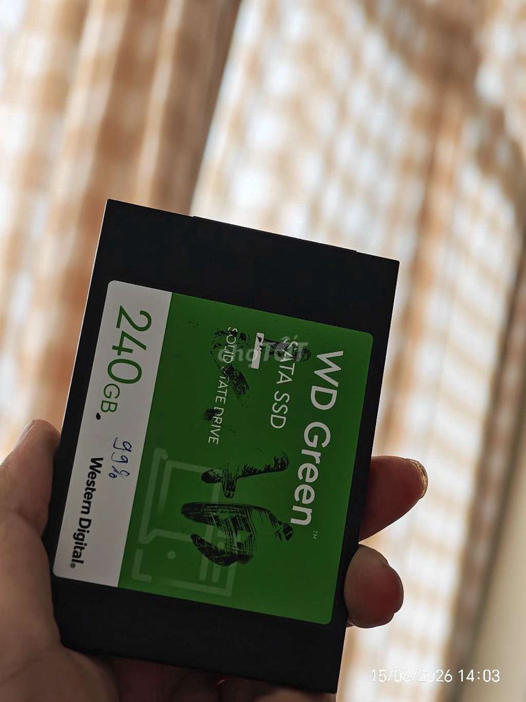 Ổ cứng SSD Western Digital WD Green 240GB 99%, 85%. Mua bán Linh kiện (RAM, Card...) tại Thành phố Thủ Đức Tp Hồ Chí Minh được đăng bởi Đan Hạ bán đồ hình 1
