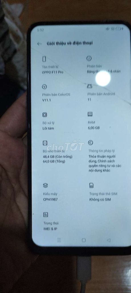 OPPO F11 Pro 64GB Xanh. Mua bán Điện thoại tại Quận Tân Phú Tp Hồ Chí Minh được đăng bởi Nguyễn Phan hình 1