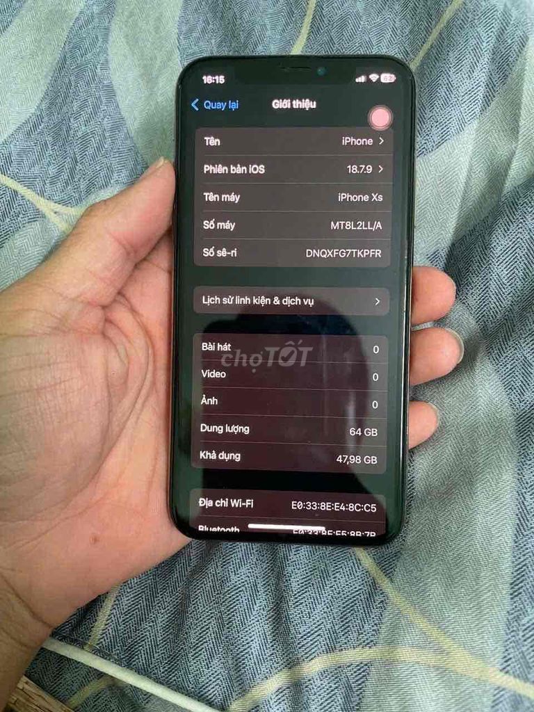 Apple iPhone XS 64GB Vàng cũ Không Face ID. Mua bán Điện thoại tại Quận Tân Phú Tp Hồ Chí Minh được đăng bởi Toàn hình 1