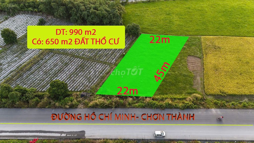 1.000 m2 đất thổ cư mặt tiền Hồ Chí Minh Đức Hòa, Long An.. giá hợp lý