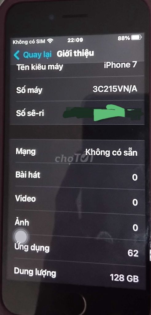 Apple iPhone 7 128GB Đen. Mua bán Điện thoại tại Huyện Cẩm Mỹ Đồng Nai được đăng bởi đỡ buồn hình 1