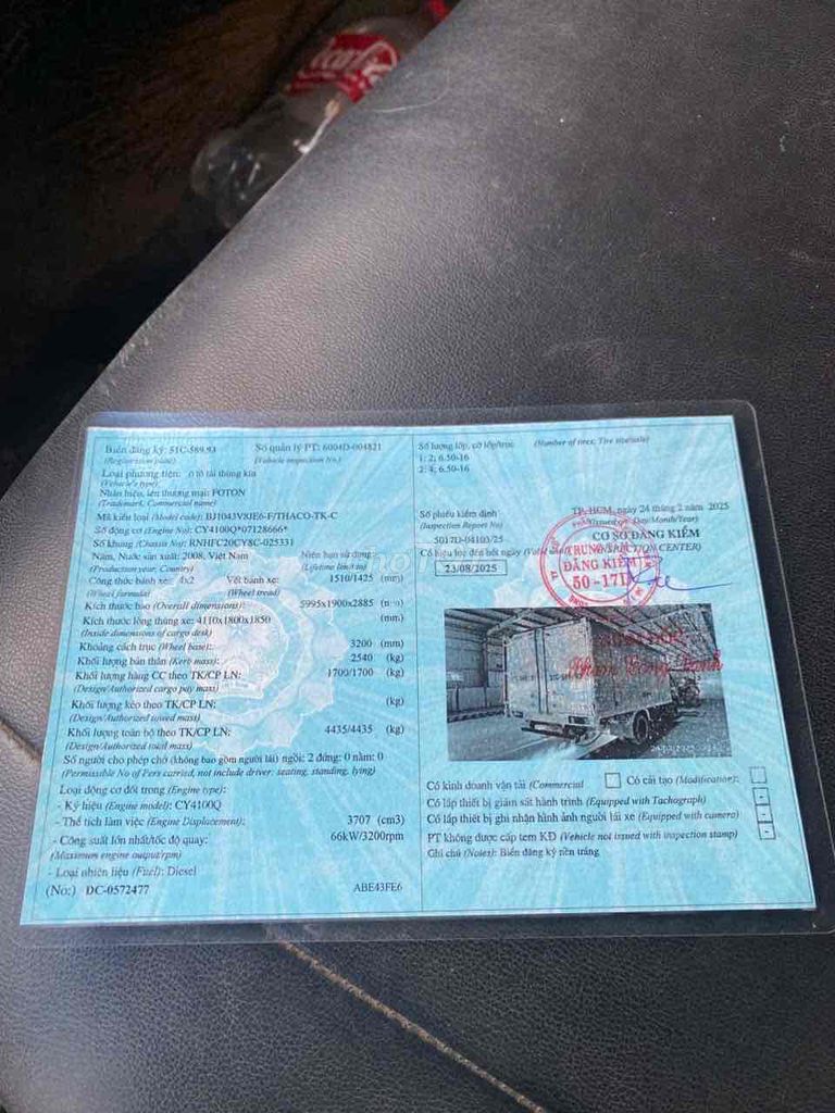 THACO futon thùng kin 2008 1t7. Mua bán Xe tải, xe ben tại Quận 7 Tp Hồ Chí Minh được đăng bởi Salon Ô Tô Cũ Hải Hà hình 3