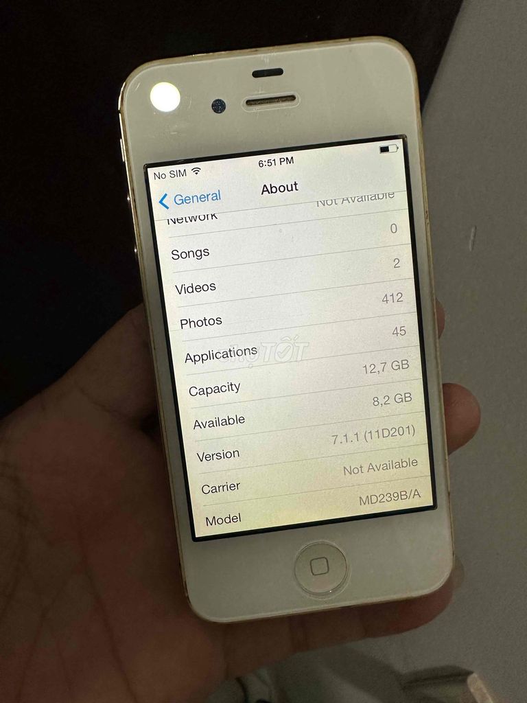 Apple iPhone 4S 16GB Trắng IOS 7. Mua bán Điện thoại tại Huyện Hóc Môn Tp Hồ Chí Minh được đăng bởi Leo hình 1