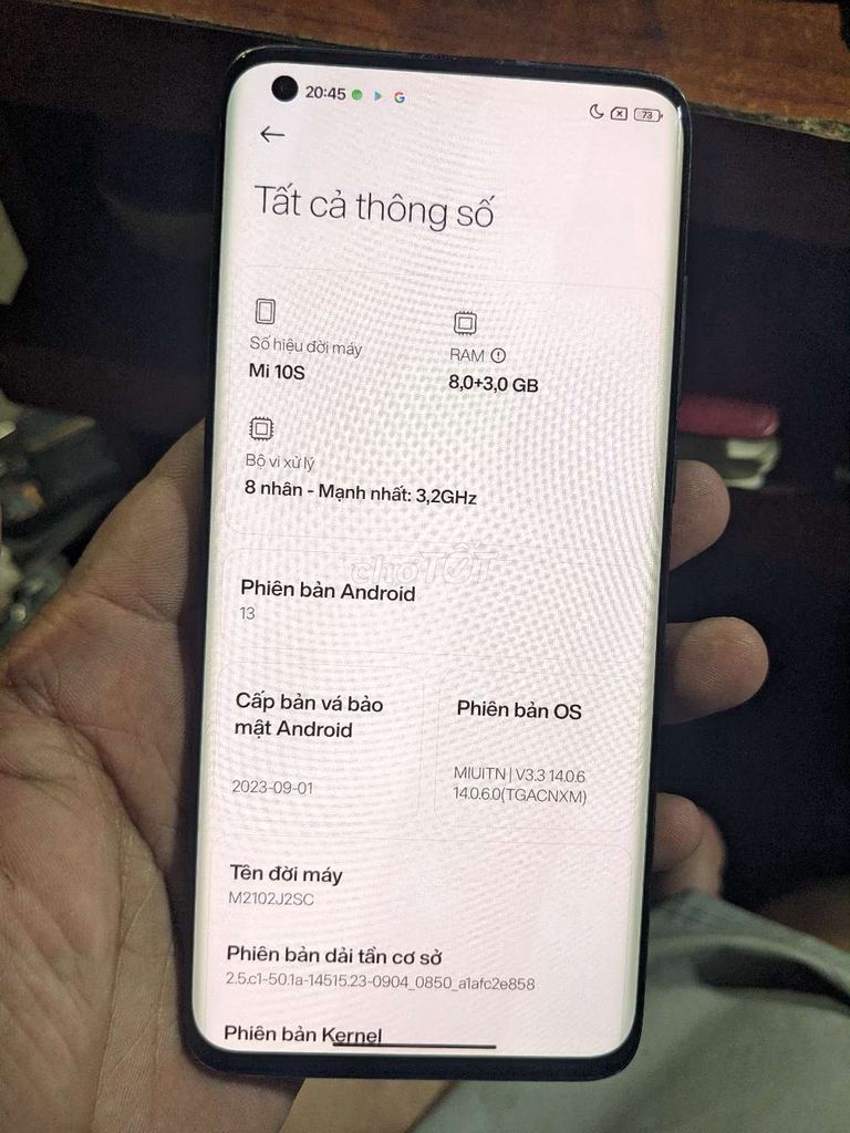Xiaomi Mi 10S 128GB Đen Đã dùng. Mua bán Điện thoại tại Quận Nam Từ Liêm Hà Nội được đăng bởi Hoàng Đông hình 1