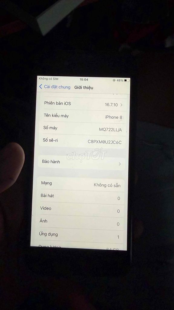 iPhone 8 64GB Đen. Mua bán Điện thoại tại Quận 7 Tp Hồ Chí Minh được đăng bởi Nguyên Thanh hình 1