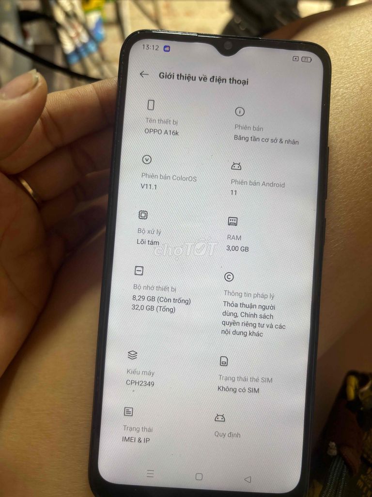 OPPO A16K 32GB Đen. Mua bán Điện thoại tại Quận Bình Tân Tp Hồ Chí Minh được đăng bởi Đường Minh hình 1