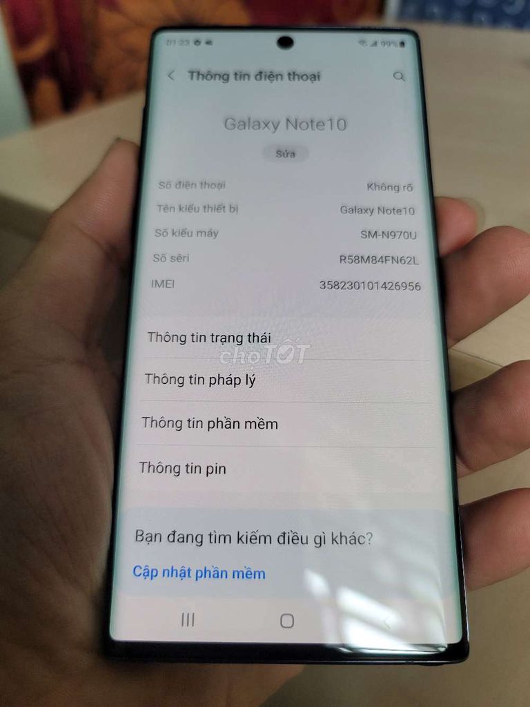 Samsung note 10 Mỹ 1 SIM 8Gb/256Gb full chức năng