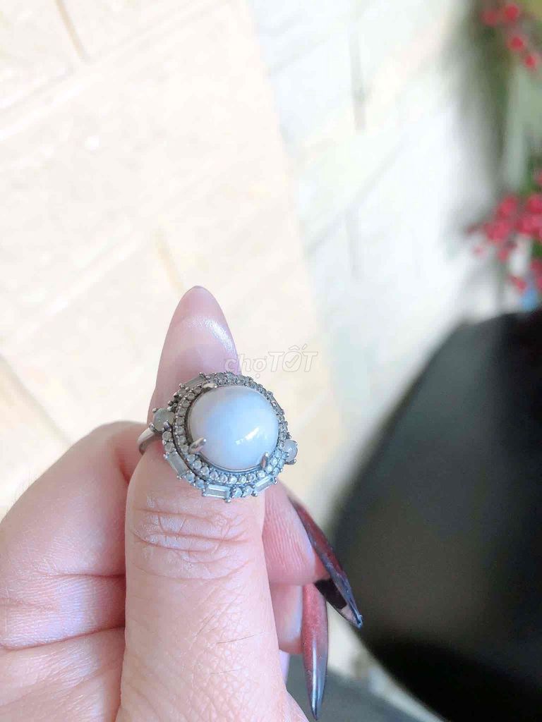 Nhẫn Ngọc Phỉ Thúy Bạc Nữ Trắng. Mua bán Phụ kiện thời trang khác tại Huyện Hóc Môn Tp Hồ Chí Minh được đăng bởi liên trương hình 1