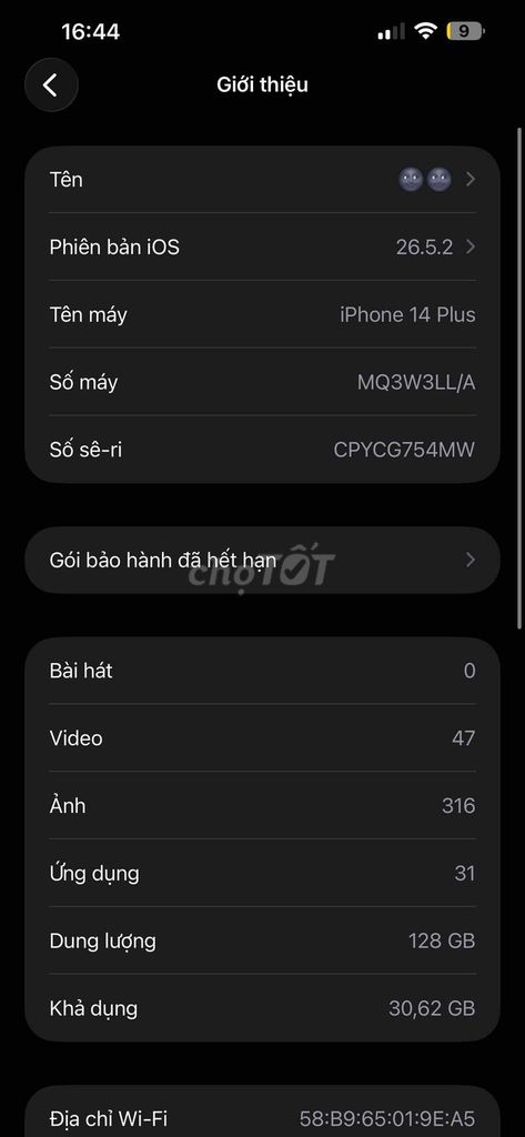 Apple iPhone 14 Plus 128GB Xanh dương 99%. Mua bán Điện thoại tại Thành phố Thủ Đức Tp Hồ Chí Minh được đăng bởi Nguyễn Hoàng Duy hình 1