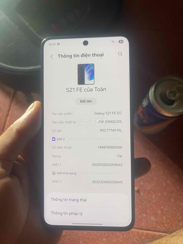Samsung S21 FE 5G 8GB/128GB Like New. Mua bán Điện thoại tại Huyện Nghĩa Hưng Nam Định được đăng bởi Vũ Văn Toàn hình 1
