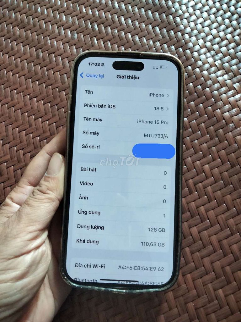 Apple iPhone 15 Pro 128GB Đen. Mua bán Điện thoại tại Quận Hoàng Mai Hà Nội được đăng bởi Duy hình 1