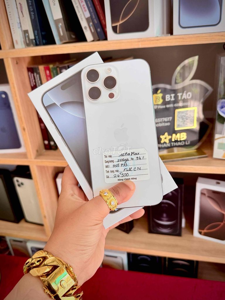 IPhone 16ProMax 256GB Trắng Titan. Mua bán Điện thoại tại Thành phố Long Xuyên An Giang được đăng bởi Bi Táo Store hình 1
